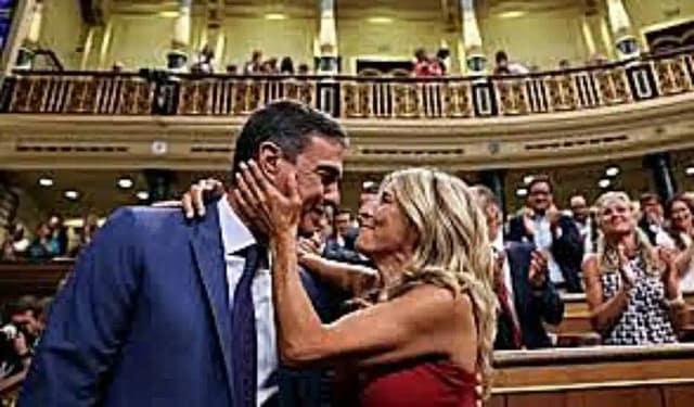 Pedro Sánchez y Yolanda Díaz en el congreso de diputados