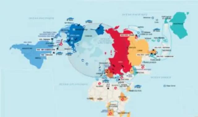 Foto del mapamundi de paises en conflicto