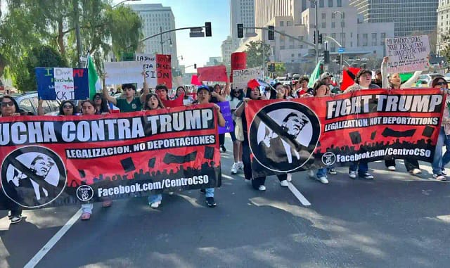 Manifestación contra políticas racistas de Trump