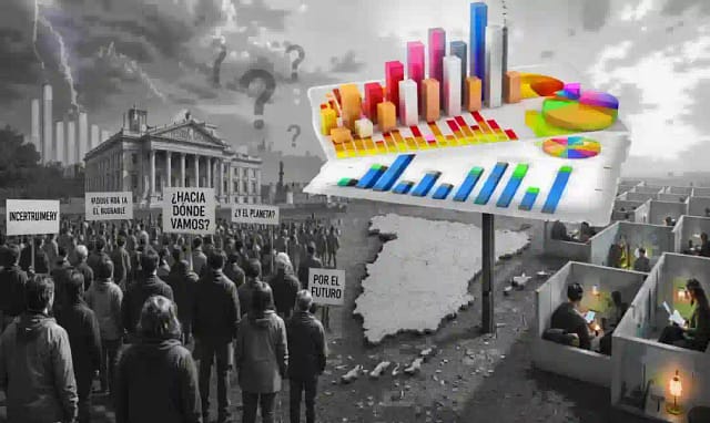 Simulación por IA de la brecha social española