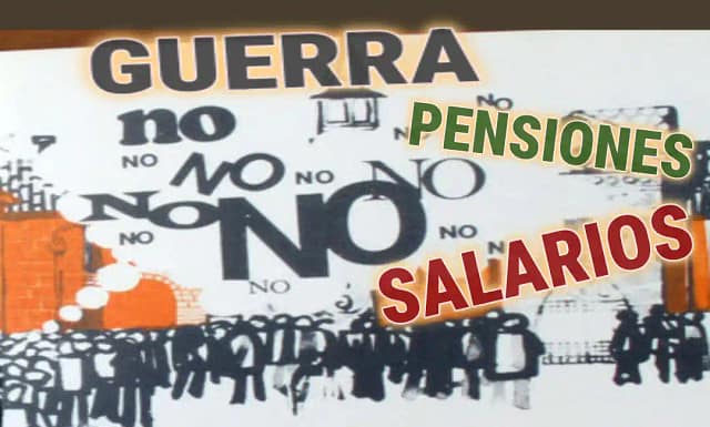 Dibujo de rechazo a la guerra y políticas antisociales