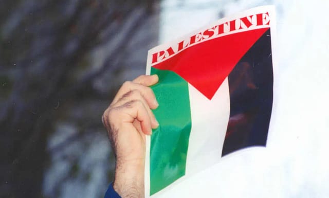 Una mano sosteniendo una bandera de Palestina. Panorama Global / Flickr Crédito: Panorama Global / Flickr.