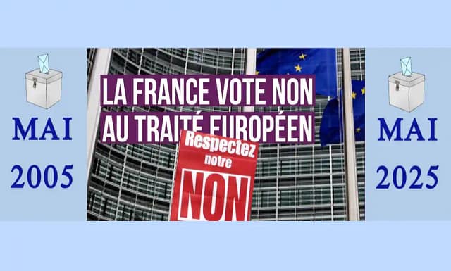 Cartel campaña REferendum sobre la UE en Francia