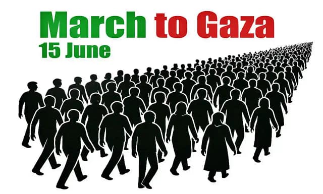 15 de junio: Marcha mundial hacia Gaza.