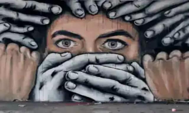 Dibujo de cara amenazada