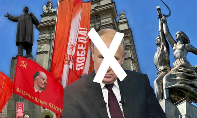 Composición del avance comunista en Rusia y rechazo a Putin