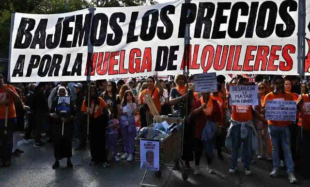 Manifestación por el derecho a la vivienda digna y alquileres