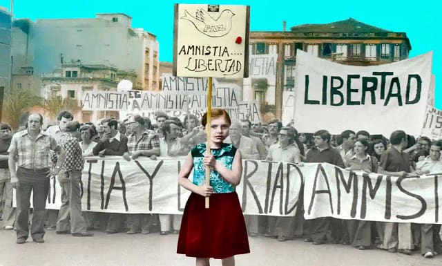 CArtel del artículo original mostrando manifestación antifranquista
