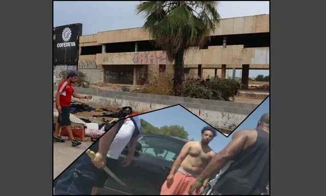 Fábrica abandonada e intervención armada