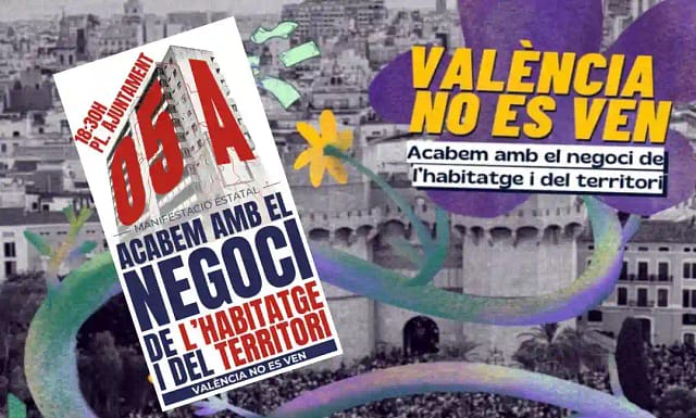 Manifestación por el derecho a la vivienda en la Comunidad Valenciana el sábado 5 de julio.