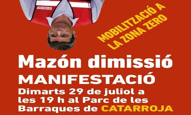 Manifestación noveno aniversario de la DANA. Catarroja, 29 de julio.