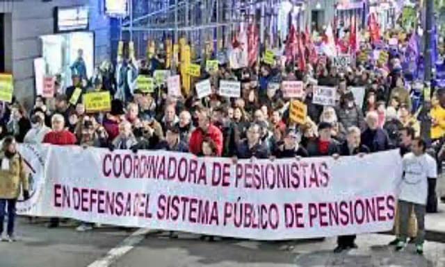 Manifestación COESPE en defensa de las pensiones dignas