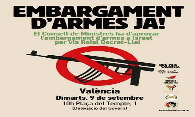 Cartel convocatoria en Valencia para el 9 de septiembre