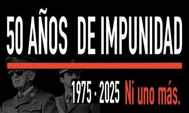 Un centenar de organizaciones firman un manifiesto contra “los 50 años de impunidad” tras la muerte de Franco.