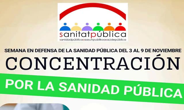 Plataforma de Defensa de la Sanidad Pública del País Valenciano llama a la movilización del 3 al 9 de noviembre.
