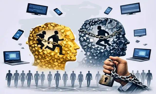 Imagen IA de dos cabezas atacadas por los medios