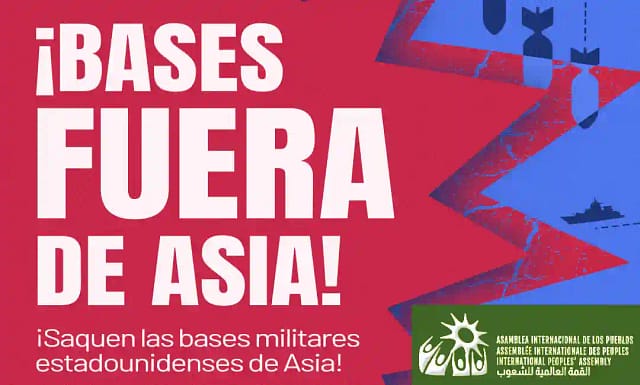 Cartel original de la campaña de AIP contra las bases de la OTAN