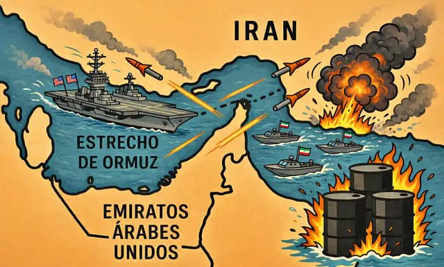 Coalición internacional exige a Irán la apertura del estrecho de Ormuz.