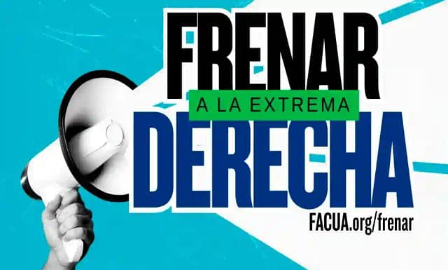 Cartel oficial de la campaña de FACUA contra la extrema derecha