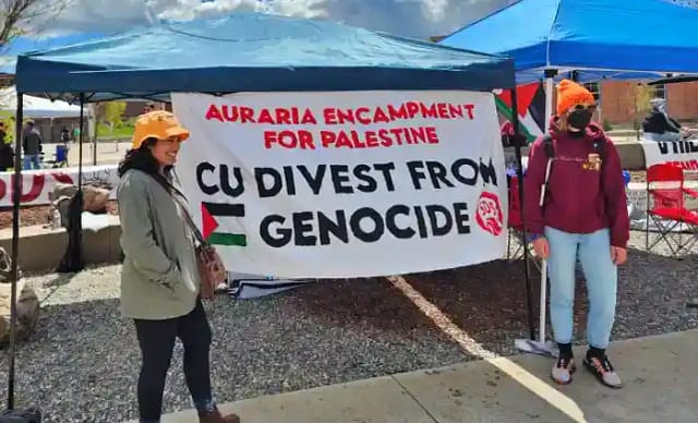 Campamento de la Universidad Estatal Metropolitana, 28 de abril de 2024, Denver.