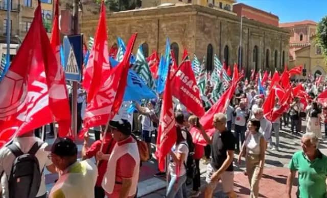 Manifestación trabajadores italianos