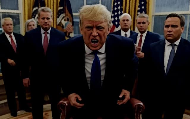 Imperialista Donald Trump amenazando