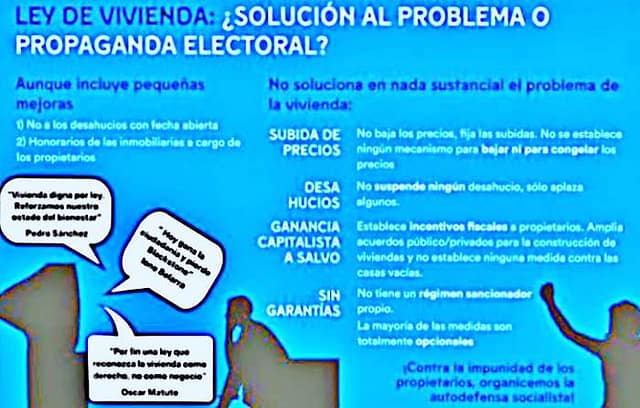 Sombras y luces de la futura Ley de la Vivienda. Valoraciones de urgencia de la Plataforma antideshaucios (PAH) y del movimiento por una vivienda digna 