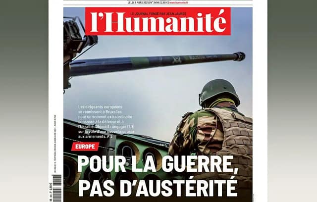 Portada de l'Humanité citada en este artículo