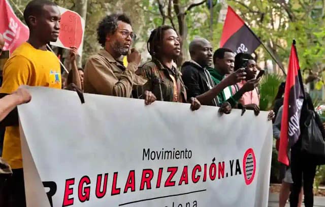 Manifestación migrantes de Regularización Ya. Ximena Borrazas / Zuma Press / ContactoPhoto