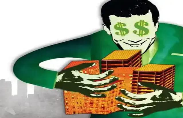 Dibujo sobre la especulación urbanística desmedida