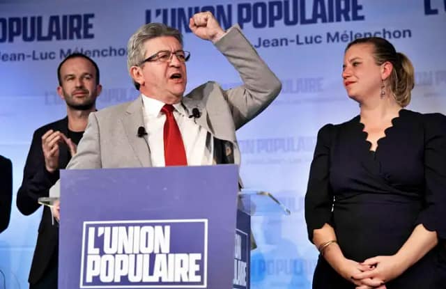 Jean Luc Mélenchon junto a Mathilde Panot — Alexis Sciard / Zuma Press / ContactoPhoto