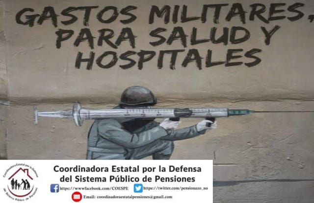 Campaña de COESPE contra aumento gasto militar