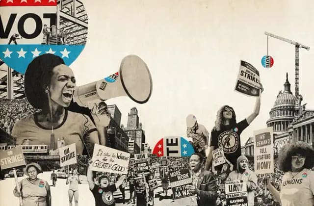 Composición gráfica sobre elecciones en EEUU