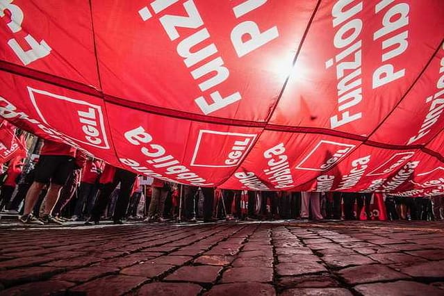 Manifestación en Roma por derechos constitucionales