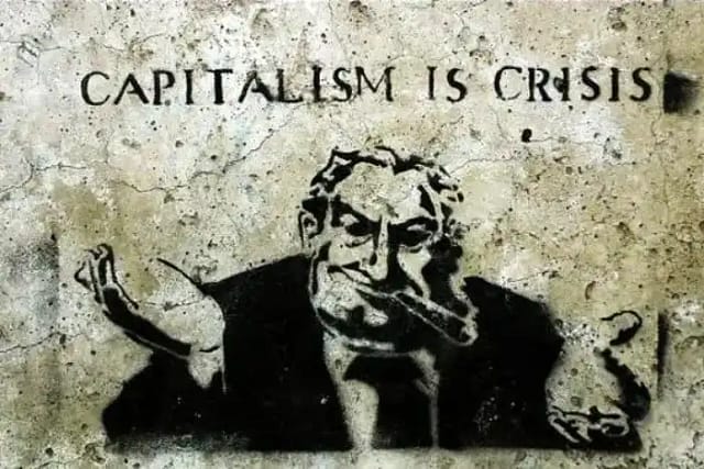 Dibujo capitalismo es crisis