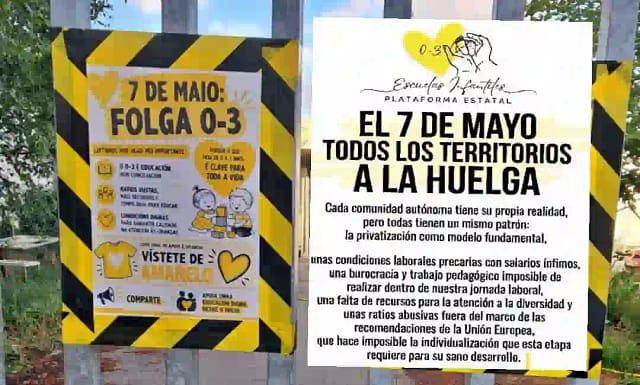 Huelga estatal histórica de la educación infantil para 0-3 años.