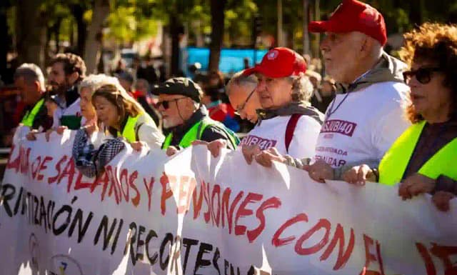 Foto archivo manifestación pensionistas en Madrid